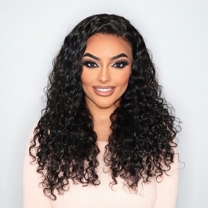 Loose Water Wave 13X4 Frontal HD Lace Side Part Long Wig 100% Human Hair Loose Water Wave 13X4 Frontal HD Lace Side Part Long Wig 100% Human Hair