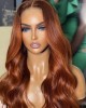 Limited Design Aila Ginger Highlight 5x5 Closure HD Lace Glueless Mid Part Long Wig 100& Human Hair Limited Design Aila Ginger Highlight 5x5 Closure HD Lace Glueless Mid Part Long Wig 100& Human Hair