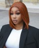 Beginner Friendly Sugar Maple 4x4 Closure Lace Glueless Mid Part Bob Wig 100% Human Hair Beginner Friendly Sugar Maple 4x4 Closure Lace Glueless Mid Part Bob Wig 100% Human Hair