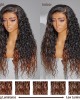 Limited Design Sweety Brown Tails Highlight Water Wave 13x4 Frontal HD Lace C Part Long Wig 100% Human Hair Limited Design Sweety Brown Tails Highlight Water Wave 13x4 Frontal HD Lace C Part Long Wig 100% Human Hair