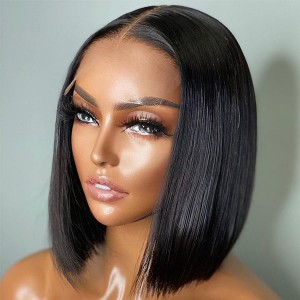 Glueless 5x5 Closure Undetectable HD Lace Bob Wig 100% Human Hair Glueless 5x5 Closure Undetectable HD Lace Bob Wig 100% Human Hair