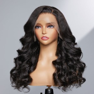 Realistic Kinky Body Wave 13x4 Frontal Lace Side Part Long Wig 100% Human Hair Realistic Kinky Body Wave 13x4 Frontal Lace Side Part Long Wig 100% Human Hair