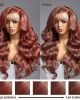 Limited Design Reddish Brown Loose Body Wave 13x4 Frontal Lace C Part Long Wig 100% Human Hair Limited Design Reddish Brown Loose Body Wave 13x4 Frontal Lace C Part Long Wig 100% Human Hair