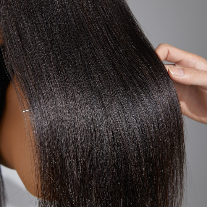 Natural Hairline Yaki Straight 13x4 Frontal Undetectable HD Lace Long Wig 100% Human Hair Natural Hairline Yaki Straight 13x4 Frontal Undetectable HD Lace Long Wig 100% Human Hair