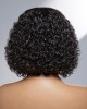 Casual Bouncy Curly 4x4 Closure Lace Glueless Short Wig With Bangs 100% Human Hair Face-Framing Casual Bouncy Curly 4x4 Closure Lace Glueless Short Wig With Bangs 100% Human Hair Face-Framing