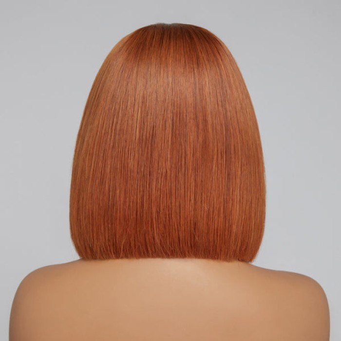 Beginner Friendly Sugar Maple 4x4 Closure Lace Glueless Mid Part Bob Wig 100% Human Hair Beginner Friendly Sugar Maple 4x4 Closure Lace Glueless Mid Part Bob Wig 100% Human Hair
