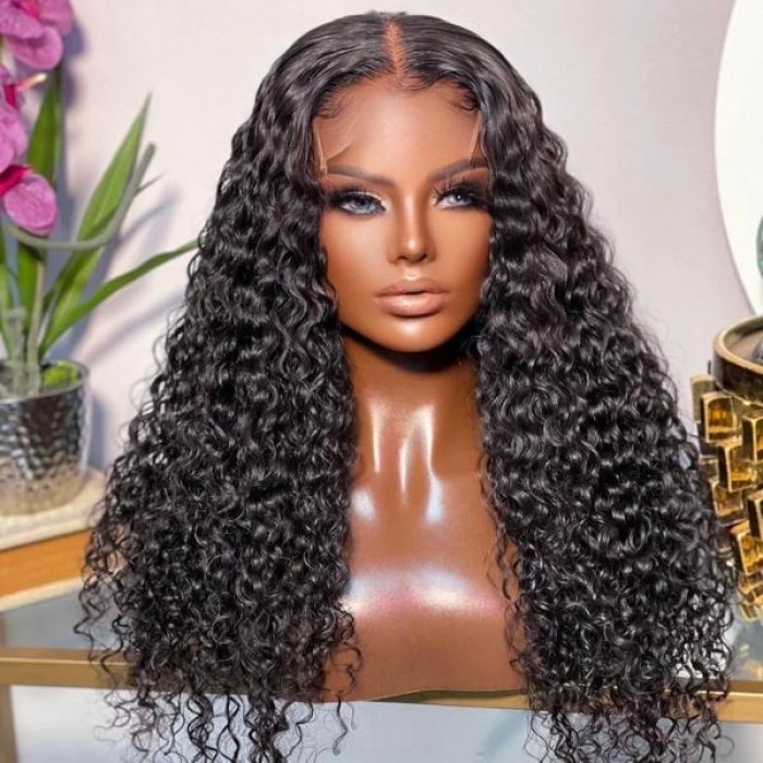 Deep Wave 5×5 Closure HD Lace Glueless Mid Part Long Wig 100% Human Hair Deep Wave 5×5 Closure HD Lace Glueless Mid Part Long Wig 100% Human Hair