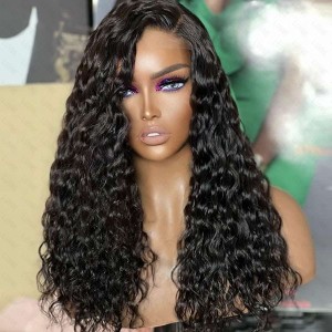 Shoulder-length Pre-plucked Black  Chesnut Brown Glueless Bouncy Curls Minimalist Undetectable HD Lace Long Wig 100% Human Hair Shoulder-length Pre-plucked Black  Chesnut Brown Glueless Bouncy Curls Minimalist Undetectable HD Lace Long Wig 100% Human Hair