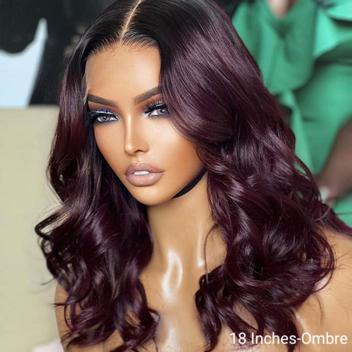 Chic Dark Burgundy 99J Body Wave 5x5 Closure Lace Glueless Wig 100% Human Hair Chic Dark Burgundy 99J Body Wave 5x5 Closure Lace Glueless Wig 100% Human Hair