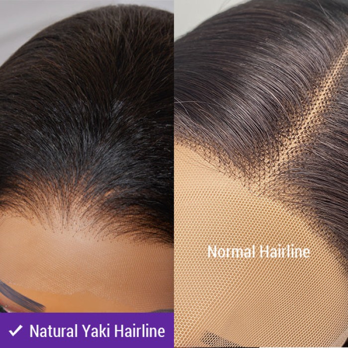 Natural Hairline Yaki Straight 13x4 Frontal Undetectable HD Lace Long Wig 100% Human Hair Natural Hairline Yaki Straight 13x4 Frontal Undetectable HD Lace Long Wig 100% Human Hair