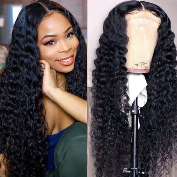 Deep Wave 5×5 Closure HD Lace Glueless Mid Part Long Wig 100% Human Hair Deep Wave 5×5 Closure HD Lace Glueless Mid Part Long Wig 100% Human Hair