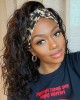 Natural Black Loose Deep Wave No Lace Glueless Free Part Headband Wig 100% Human Hair (Get Free Trendy Headbands) Natural Black Loose Deep Wave No Lace Glueless Free Part Headband Wig 100% Human Hair (Get Free Trendy Headbands)