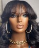 Glueless Beginner Friendly Soft Wavy Curls Bob Wig With Bangs 100% Human Hair Glueless Beginner Friendly Soft Wavy Curls Bob Wig With Bangs 100% Human Hair
