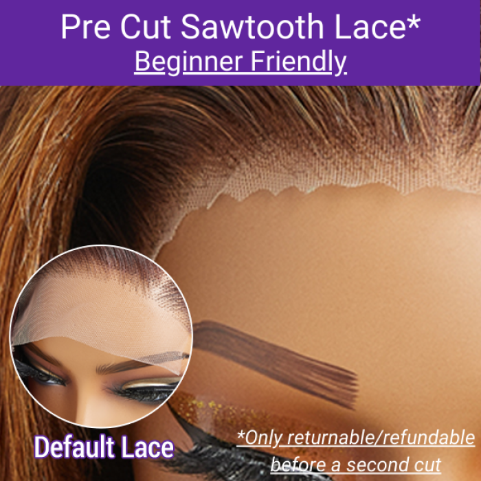 Limited Design Sweety Brown Tails Highlight Water Wave 13x4 Frontal HD Lace C Part Long Wig 100% Human Hair Limited Design Sweety Brown Tails Highlight Water Wave 13x4 Frontal HD Lace C Part Long Wig 100% Human Hair