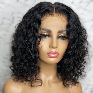 Vacation Vibes Water Wave 4x4 Closure Lace Glueless Mid Part Short Wig 100% Human Hair Vacation Vibes Water Wave 4x4 Closure Lace Glueless Mid Part Short Wig 100% Human Hair