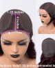 Dark Plum Loose Wave Minimalist HD Lace Glueless Mid Part Short Wig 100% Human Hair Dark Plum Loose Wave Minimalist HD Lace Glueless Mid Part Short Wig 100% Human Hair