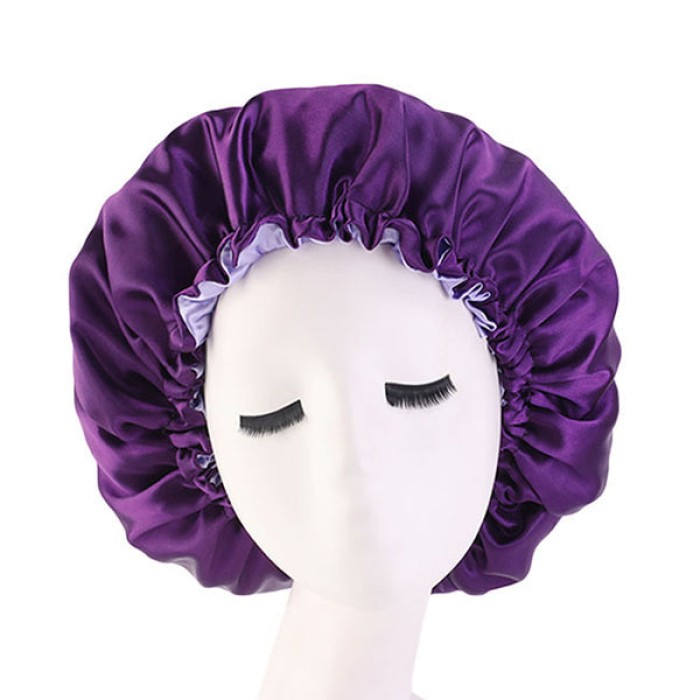 Double Layer Women's Hair Care Soft Hat Double-Sided Silk Satin Night Cap Double Layer Women's Hair Care Soft Hat Double-Sided Silk Satin Night Cap