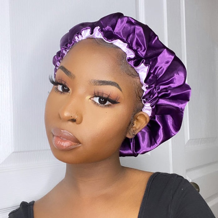 Double Layer Women's Hair Care Soft Hat Double-Sided Silk Satin Night Cap Double Layer Women's Hair Care Soft Hat Double-Sided Silk Satin Night Cap