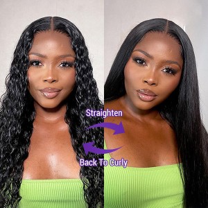 Magical Wet And Wavy 5x5 Closure HD Lace Mid Part Long Wig 100% Human Hair Magical Wet And Wavy 5x5 Closure HD Lace Mid Part Long Wig 100% Human Hair