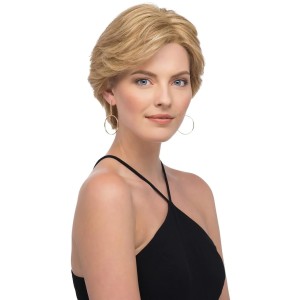 8" Dark Blonde With Golden Blonde Highlights Human Hair Wigs 8" Dark Blonde With Golden Blonde Highlights Human Hair Wigs