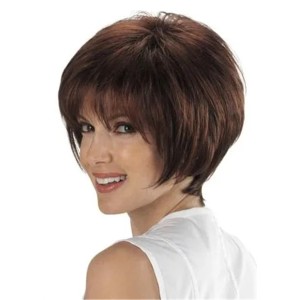 Voluminous Shag Short Bob Cut Straight Human Hair Capless Wigs Voluminous Shag Short Bob Cut Straight Human Hair Capless Wigs