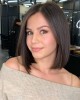 Dark Brown Human Hair Full Lace Wigs With Round Ends Dark Brown Human Hair Full Lace Wigs With Round Ends