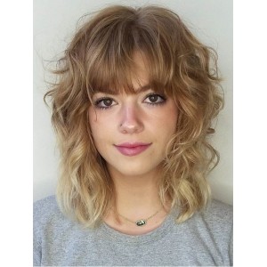Morden Curly Shag Haircut Human Hair Wigs