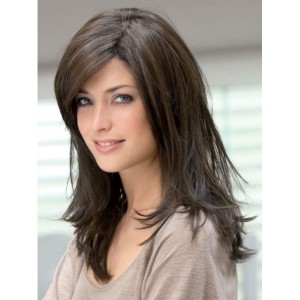 Excellent Human Hair Center Part Full Lace Wigs