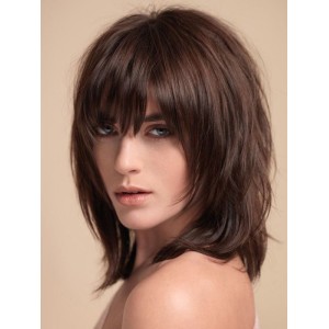 14" Medium Straight Human Hair Wigs 14" Medium Straight Human Hair Wigs
