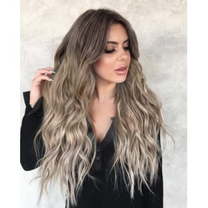 22" Long Blonde Wavy Human Hair Wigs 22" Long Blonde Wavy Human Hair Wigs