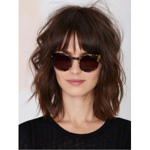 14" Brown Medium Wavy Human Hair Wigs 14" Brown Medium Wavy Human Hair Wigs