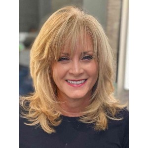 16" Blonde Human Hair Layered Wigs 16" Blonde Human Hair Layered Wigs