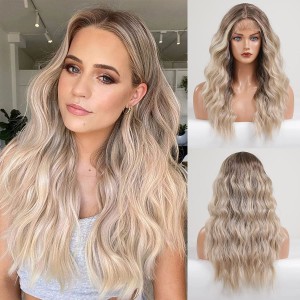 22" Affordable Human Hair Wavy Blonde Wig 22" Affordable Human Hair Wavy Blonde Wig