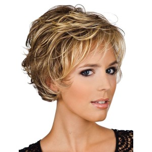 8" Blonde Wavy Short Human Hair Wigs 8" Blonde Wavy Short Human Hair Wigs