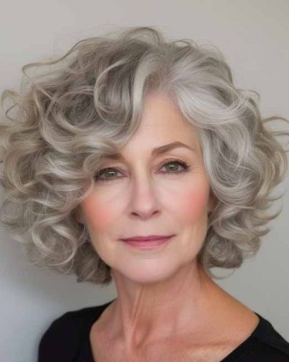 100% Real Hair Wavy Wigs for Older Ladies