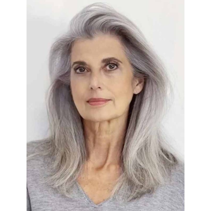 Long White Real Hair Wigs for Olders Ladies Long White Real Hair Wigs for Olders Ladies