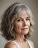 100% Real Human Hair Wigs for Older Ladies