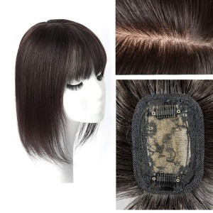 Clip In Human Hair Topper Seamless Hairpiece Toupee For Women Thick Silk Base Topper Clip In Human Hair Topper Seamless Hairpiece Toupee For Women Thick Silk Base Topper