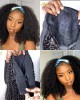 Natural Black Jerry Curly No Lace Glueless Free Part Long Headband Wig 100% Human Hair (Get Free Trendy Headbands) Natural Black Jerry Curly No Lace Glueless Free Part Long Headband Wig 100% Human Hair (Get Free Trendy Headbands)