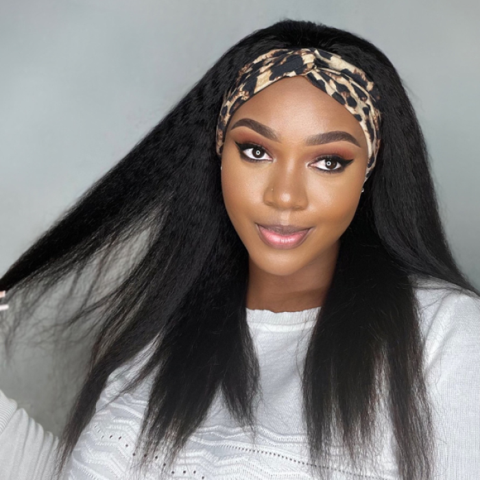 Put On \u0026 Go Glueless Kinky Straight Headband Long Wig 100% Human Hair (Get Free Trendy Headbands) Put On \u0026 Go Glueless Kinky Straight Headband Long Wig 100% Human Hair (Get Free Trendy Headbands)