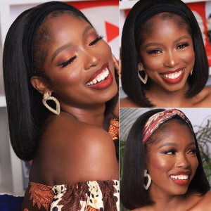 Throw On \u0026 Go | Affordable Headband Bob Wig 100% Human Hair (Get Free Trendy Headbands)