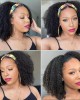 Coily Curly Half Wig With Headband Curly Afro Wig Headband Wig Coily Curly Half Wig With Headband Curly Afro Wig Headband Wig
