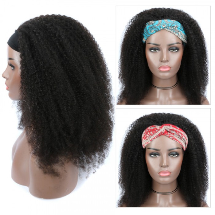 Coily Curly Half Wig With Headband Curly Afro Wig Headband Wig Coily Curly Half Wig With Headband Curly Afro Wig Headband Wig