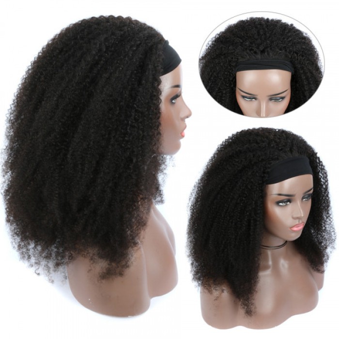 Coily Curly Half Wig With Headband Curly Afro Wig Headband Wig Coily Curly Half Wig With Headband Curly Afro Wig Headband Wig