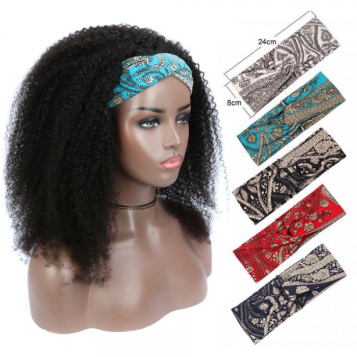 Coily Curly Half Wig With Headband Curly Afro Wig Headband Wig Coily Curly Half Wig With Headband Curly Afro Wig Headband Wig