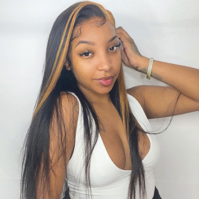 Lytinroop Blonde Skunk Stripe Hair Natural Body Wave Hairstyle Lace Wigs for Women Lytinroop Blonde Skunk Stripe Hair Natural Body Wave Hairstyle Lace Wigs for Women