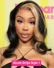 Lytinroop Blonde Skunk Stripe Hair Natural Body Wave Hairstyle Lace Wigs for Women Lytinroop Blonde Skunk Stripe Hair Natural Body Wave Hairstyle Lace Wigs for Women