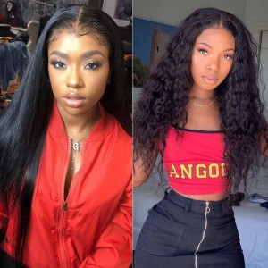 Lytinroop Wet And Wavy Hair Water Wave Wig Human Lace Front Wigs