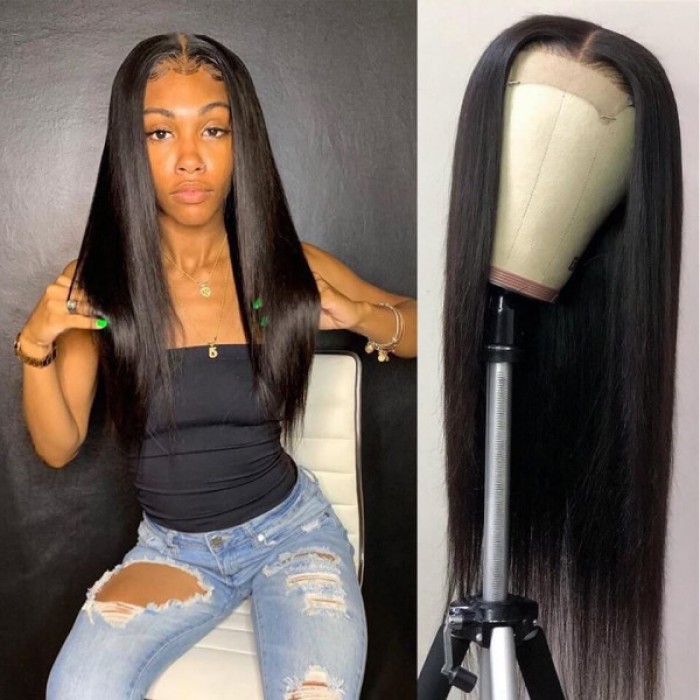 4x4 Upgrade Lace Wig Straight Hair Lace Closure Wig With Natural Baby Hair 4x4 Upgrade Lace Wig Straight Hair Lace Closure Wig With Natural Baby Hair