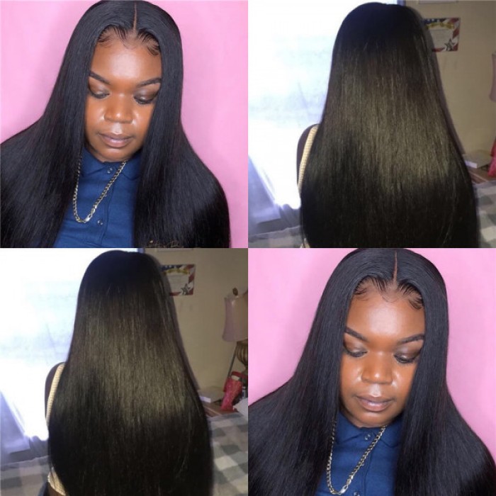 4x4 Upgrade Lace Wig Straight Hair Lace Closure Wig With Natural Baby Hair 4x4 Upgrade Lace Wig Straight Hair Lace Closure Wig With Natural Baby Hair